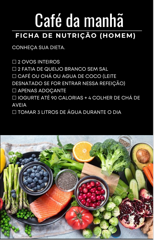 Página da Dieta Masculina